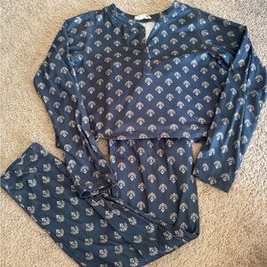 Joyfolie Blue and White Kids Pajama Set